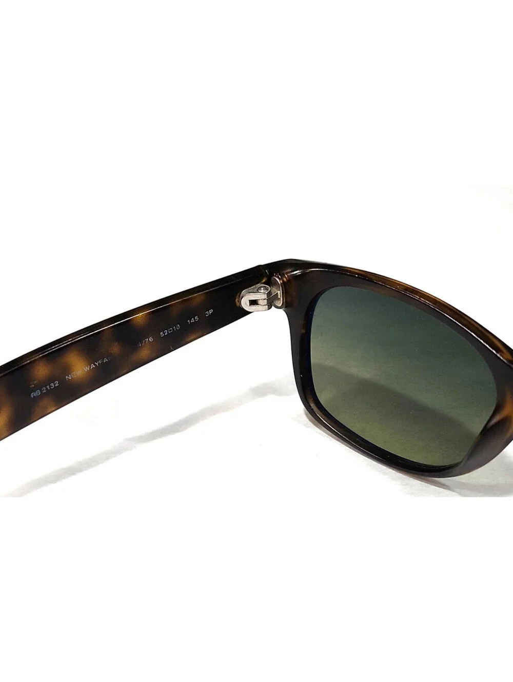 Ray Ban RB2132 894/76 New Wayfarer Tortoise Green Polarized Sunglasses 52-18 145